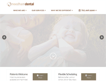 Tablet Screenshot of needhamdental.com